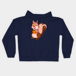 Christmas squirrel Kids Hoodie